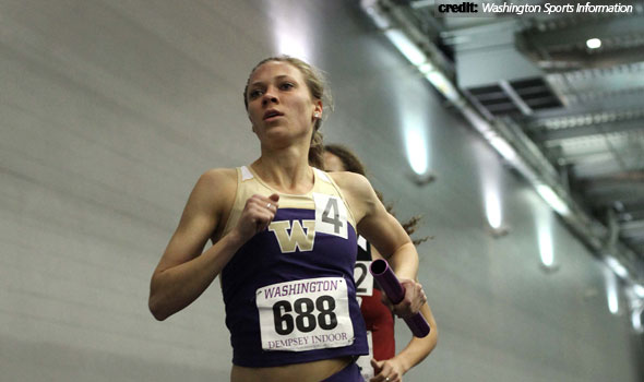 Husky Women’s Relay Takes NCAA Lead at UW Invitational