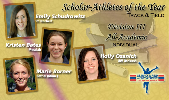Schudrowitz, Bates, Borner, Ozanich Post High Marks for Scholar Athlete of the Year Mentions in Division III