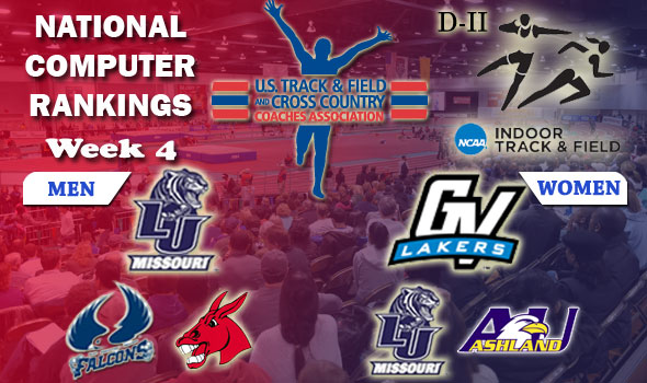 Lincoln (Mo.) Men Take Lead at Halfway Mark; GVSU Women Keep Wide Margin in Division II
