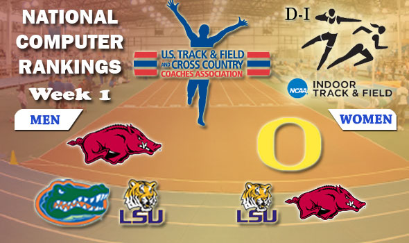 Arkansas’ Men Moves to Division I’s No. 1, Oregon Women Hold Top By Wide Margin