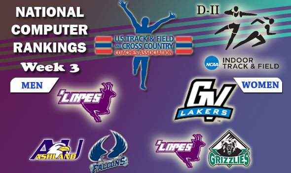 DII Indoor T&F Rankings — 2012 Week #3, February 7