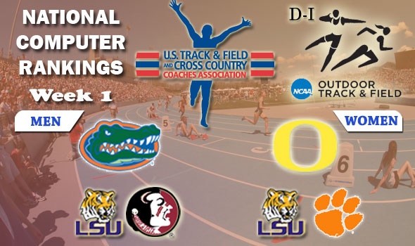 DI Outdoor Track & Field Team Rankings Update — Week 1, April 3