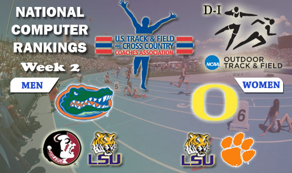 DI Outdoor Track & Field Team Rankings Update — Week 2, April 10