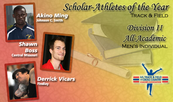 DII Scholar-Athletes for Men’s Track & Field Include Ming, Boss, Vicars