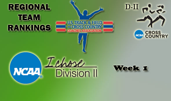 DII Regional Cross Country Rankings: 2012 Week #1
