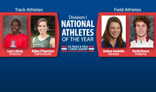Lalang, Drouin, D’Agostino & Geubelle Named DI Indoor National Athletes of the Year