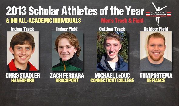 DIII Men’s Track & Field Scholar Athletes of the Year, All-Academic Individuals Announced