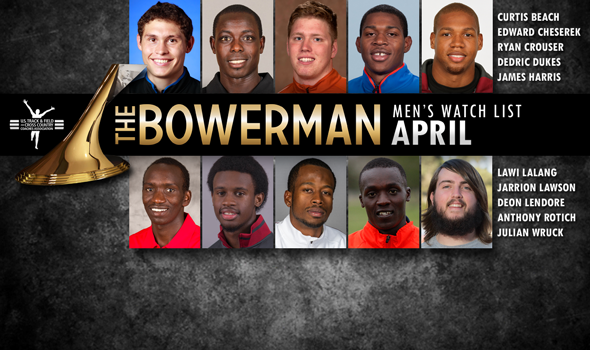 Sprinters Off to a Fast Start on The Bowerman Men’s Watch List for April