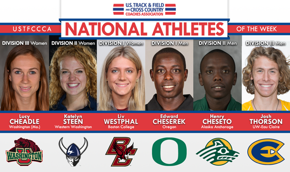 Six Conference Champions Honored as National Athletes of the Week