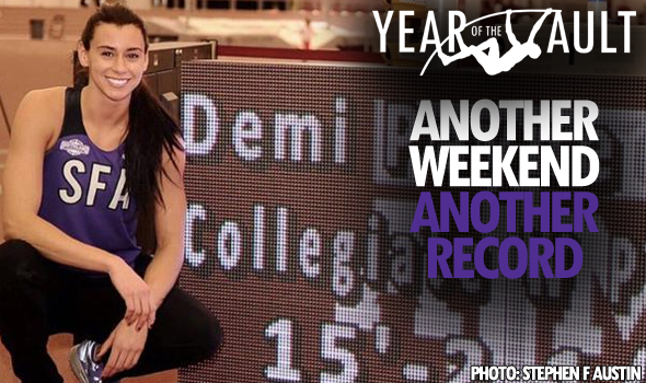 BY THE NUMBERS: Another Weekend, Another Record for Stephen F. Austin Vaulter Demi Payne