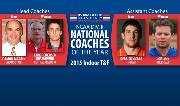 Martin, Petersen & Janvrin, Vicars, and Lynn Named Division II Indoor National Coaches of the Year
