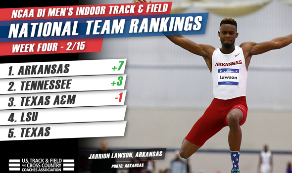 Arkansas Men Overtake Topsy-Turvy NCAA DI National Team Rankings