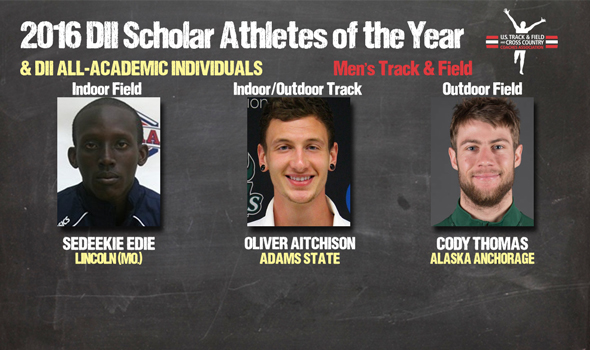 DII Men’s Track & Field Scholar Athletes of the Year & All-Academic Individuals Announced