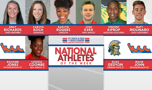 NCAA & NJCAA Outdoor National Athletes of the Week (April 18)