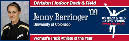 Jenny Barringer, Women's Indoor Track Athlete of the Year