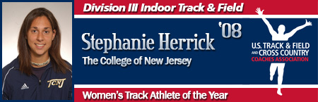 Stephanie Herrick, Women's Indoor Track Athlete of the Year