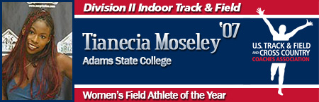 Tianecia Moseley, Women's Indoor Field Athlete of the Year
