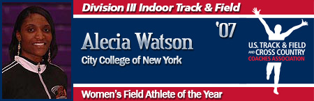 Alecia Watson, Women's Indoor Field Athlete of the Year