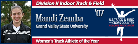 Mandy Zemba, Women's Indoor Track Athlete of the Year