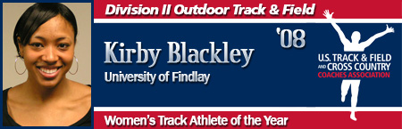 Kirby Blackley, Women's Outdoor Track Athlete of the Year
