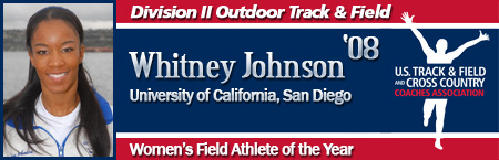 Whitney Johnson, Women's Outdoor Field Athlete of the Year