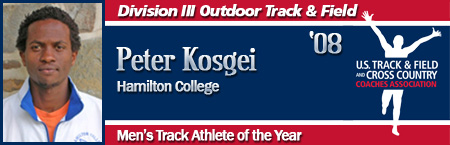Peter Kosgei, Men's Outdoor Track Athlete of the Year