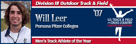 Will Leer, Men's Outdoor Track Athlete of the Year