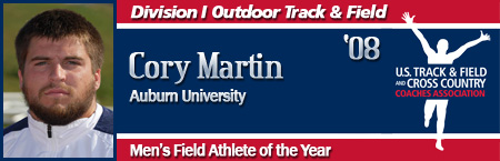 Cory Martin, Men's Outdoor Field Athlete of the Year