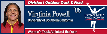 Virinia Powell, Women's Outdoor Track Athlete of the Year