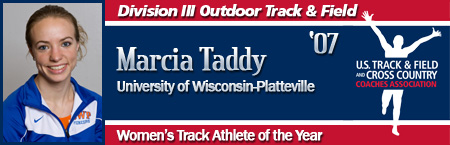 Marcia Taddy, Women's Outdoor Track Athlete of the Year