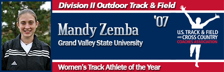 Mandy Zemba, Women's Outdoor Track Athlete of the Year