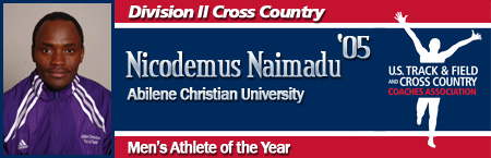 Nicodemus Naimadu, Men's Cross Country Athlete of the Year