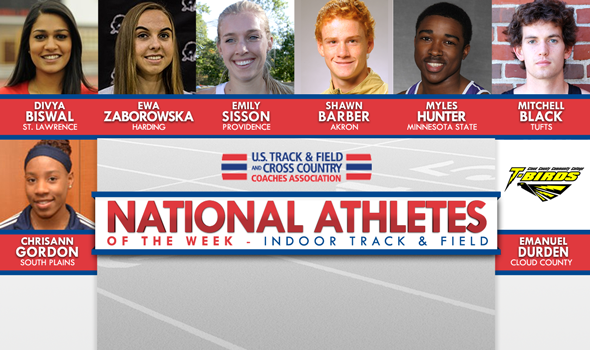 Another College Record for Barber Headlines Indoor T&F National Athlete of the Week Honorees