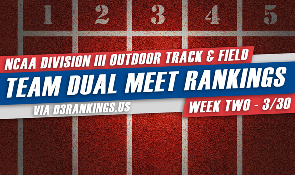 Not Much Breathing Room In NCAA DIII Outdoor Track & Field Dual Meet Rankings