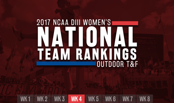 2017 NCAA DIII Women’s Outdoor Team Rankings – Week 4